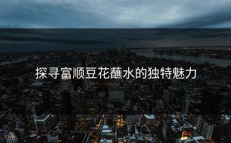 探寻富顺豆花蘸水的独特魅力