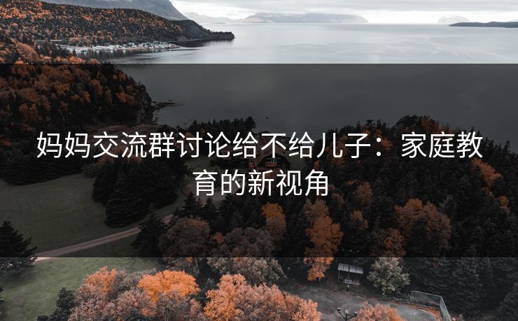 妈妈交流群讨论给不给儿子：家庭教育的新视角